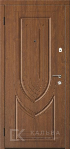 Фото №2 «Стальная дверь венге с арочной фрезеровкой для квартиры №320»